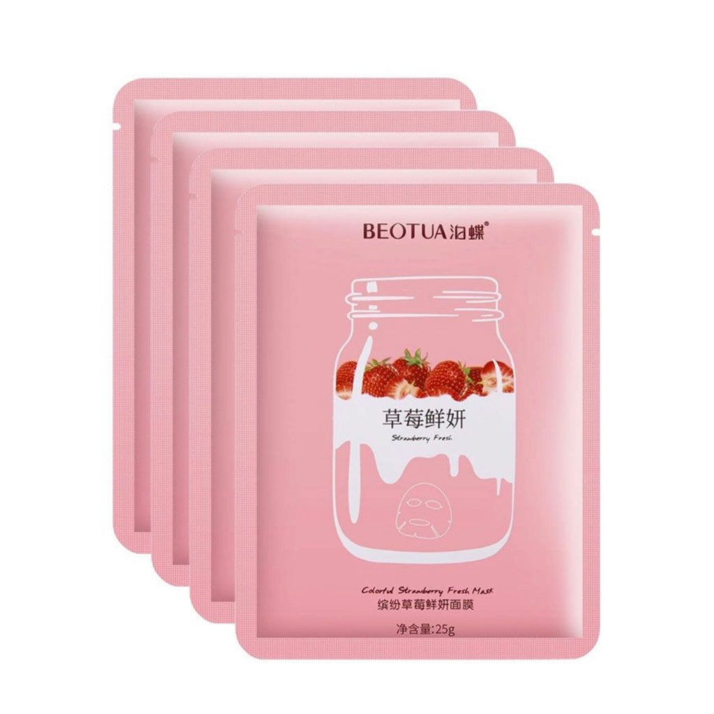 Vitamin C Strawberry Face Sheet Mask (4 Pack)